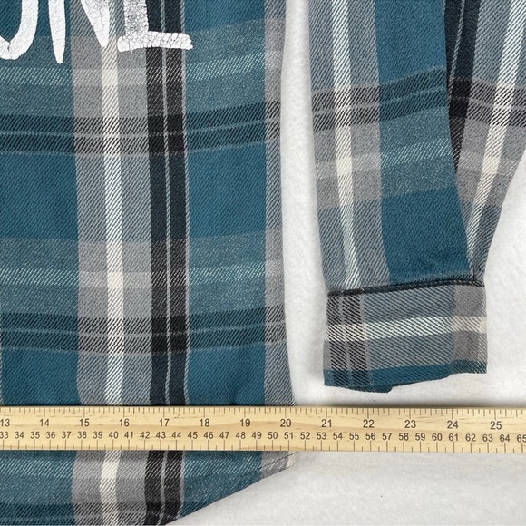 Jac Vanek "I Hate Everyone" Flannel Faded Grunge Weathered Men’s Size Small - Picture 6 of 12